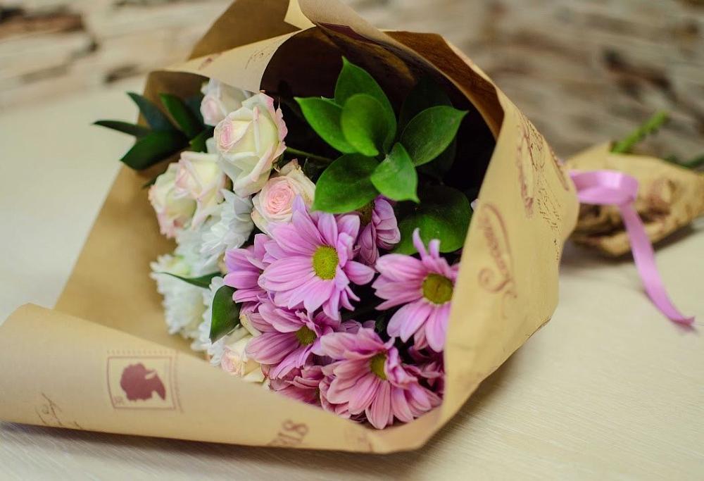 Букет цветов из: Розы и Хризантемы в Стромынь