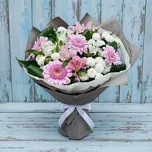 Букет цветов из:  Герберы, Альстромерии и Хризантемы в Стромынь