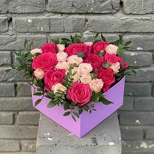 Цветочная композиция из Розы в коробке в Стромынь