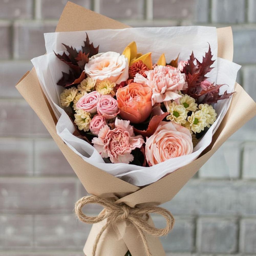 Букет цветов из: Гвоздики, Хризантемы и Розы в Стромынь