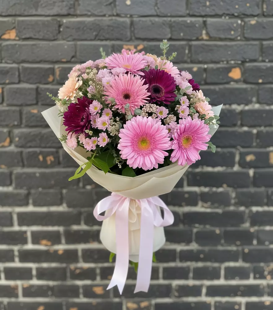Букет цветов из: Герберы и Хризантемы в Стромынь