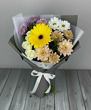 Букет цветов из:  Розы, Герберы и Хризантемы в Стромынь