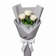 Букет 3 белые розы #REPLACE_PRED# Стромынь