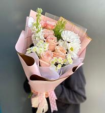 Букет цветов из:  Хризантемы и Розы в Стромынь