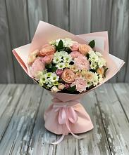 Букет цветов из:  Гвоздики, Розы и Хризантемы в Стромынь