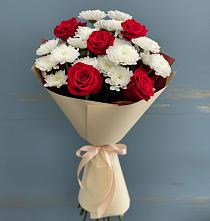 Букет цветов из:  Розы и Хризантемы в Стромынь