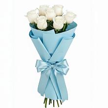 Букет 7 белых роз Проуд в Стромынь