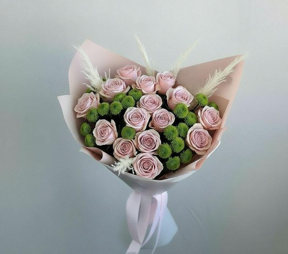 Букет цветов из: Розы и Хризантемы в Стромынь