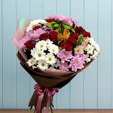 Букет цветов из:  Розы, Хризантемы и Альстромерии в Стромынь