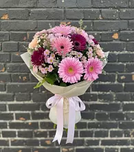 Букет цветов из:  Герберы и Хризантемы в Стромынь