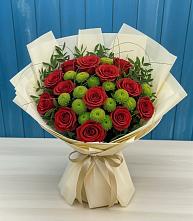 Букет цветов из:  Розы и Хризантемы #REPLACE_PRED# Стромынь