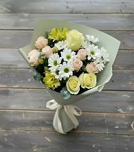 Букет цветов из:  Альстромерии, Розы и Хризантемы в Стромынь