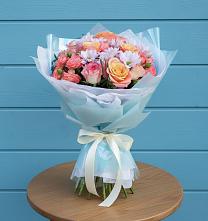 Букет цветов из:  Хризантемы и Розы в Стромынь